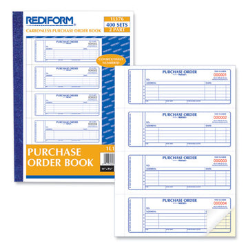 Rediform® Purchase Order Book, Two-part Carbonless, 7 X 2.75, 4-page, 400 Forms freeshipping - TVN Wholesale